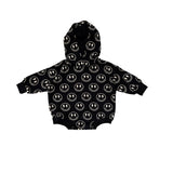 Hooded Bubble Romper  | Electric Smiley