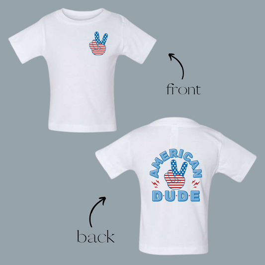 American Dude - T-Shirt (White or Black)