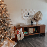 Rockin' Around Banner - Kids Christmas Holiday Wall Decor