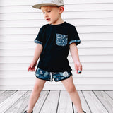 Surfin' Flamingo - Pocket Tee