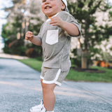 Terry Cloth Track Short - Khaki Green