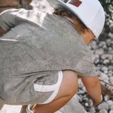 Terry Cloth Track Short - Khaki Green