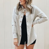 Adult Waffle Shacket | Heather Gray