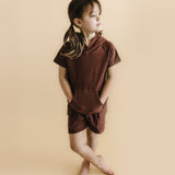 Terry Cargo Shorts Set | Chocolate