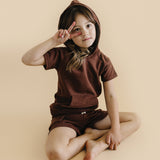 Terry Cargo Shorts Set | Chocolate