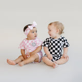 Checkered Shorts Set | Pink