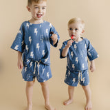 Shorts Set | Blue Bolts