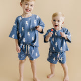 Shorts Set | Blue Bolts
