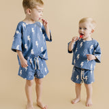 Shorts Set | Blue Bolts