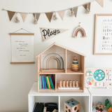 Play All Day Canvas Pennant Flag - Kids Playroom Decor