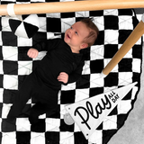Play All Day Canvas Pennant Flag - Kids Playroom Decor
