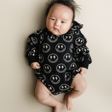 Hooded Bubble Romper  | Electric Smiley