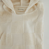 Hooded Towel | Cream Checkerboard