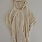 Hooded Towel | Cream Checkerboard