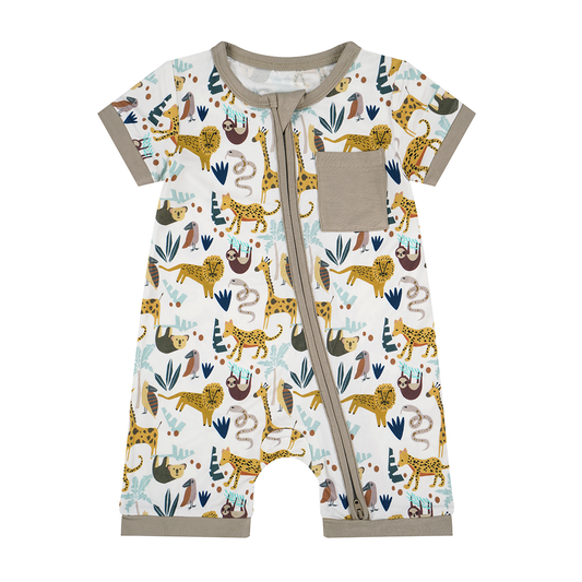 Jungle Friends Animal Bamboo Baby Clothing Romper Jumpsuit