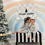 Rockin' Around Banner - Kids Christmas Holiday Wall Decor