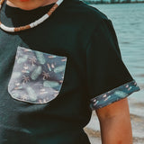 Surfin' Flamingo - Pocket Tee