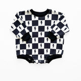 Bubble Romper | Charcoal Bolts