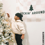 Rockin' Around Banner - Kids Christmas Holiday Wall Decor