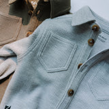 Kids Waffle Shacket | Khaki Green