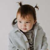 Kids Waffle Shacket | Heather Gray