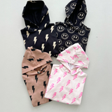Hooded Bubble Romper  | Electric Smiley