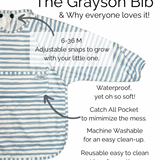 The Grayson Long Sleeve Bib - Brush Stripes