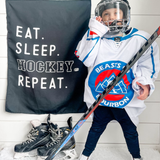 Eat Sleep Hockey Banner | Fabric Wall Sign