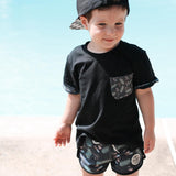 Surfin' Flamingo - Pocket Tee