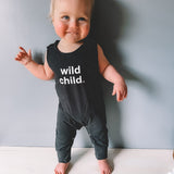 Baby / Toddler Romper - Wild Child (Black)