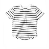 Pinstripe Tee - White and Black