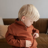 Cascade Quarter Zip Sweatshirt | Kids | Paprika