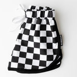 AK checker track shorts