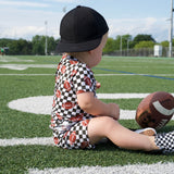 CHECKERED FOOTBALL DREAM SHORT SET
