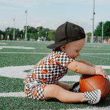 CHECKERED FOOTBALL DREAM SHORT SET