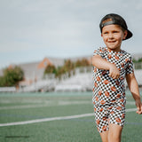 CHECKERED FOOTBALL DREAM SHORT SET