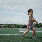 CHECKERED FOOTBALL DREAM SHORT SET