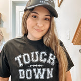 Adult | Touchdown | Black Tee