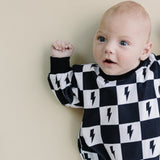 Bubble Romper | Charcoal Bolts