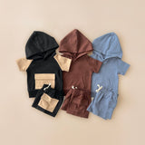 Terry Cargo Shorts Set | Chocolate