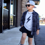 KIDS FLIP SIDE FLANNEL
