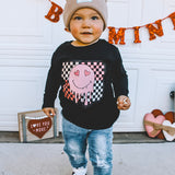 Checkered Heart Eyes | Black Long OR Short Sleeve