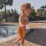 RETRO-WAVE HYBRID BOARD SHORT - YELLOW
