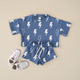 Shorts Set | Blue Bolts