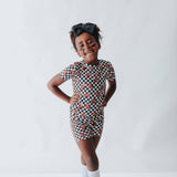 CHECKERED FOOTBALL DREAM SHORT SET