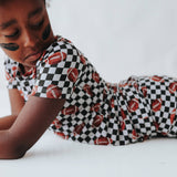 CHECKERED FOOTBALL DREAM SHORT SET