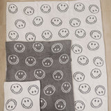 Charcoal Smiley Plush Blanket