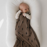 Bamboo Sleep Sack | Brown & Black Lightning Bolt