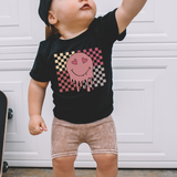 Checkered Heart Eyes | Black Long OR Short Sleeve
