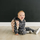 Rust Wavy Checkered Mini Backpack
